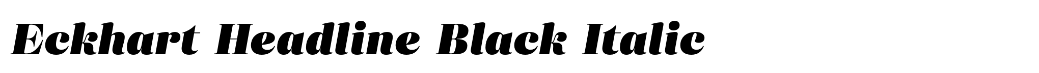 Eckhart Headline Black Italic image